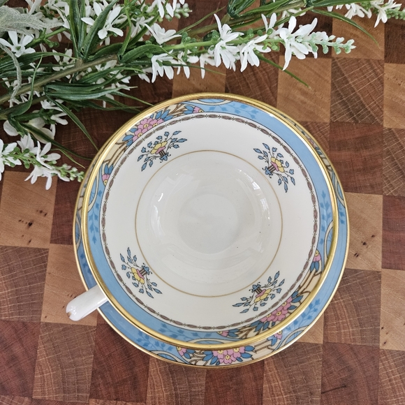 Blue Tree Lenox Tea Cup and Saucer vintage Discontinued Pattern - Picture 11 of 13